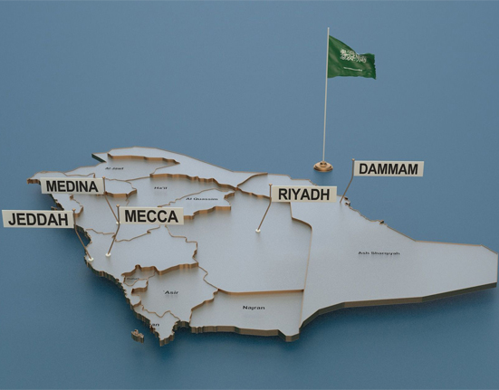 Saudi Arabia 3D Map